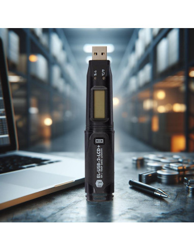 Registrador de Datos de Humedad y Temperatura Lascar EL-USB-2-LCD+