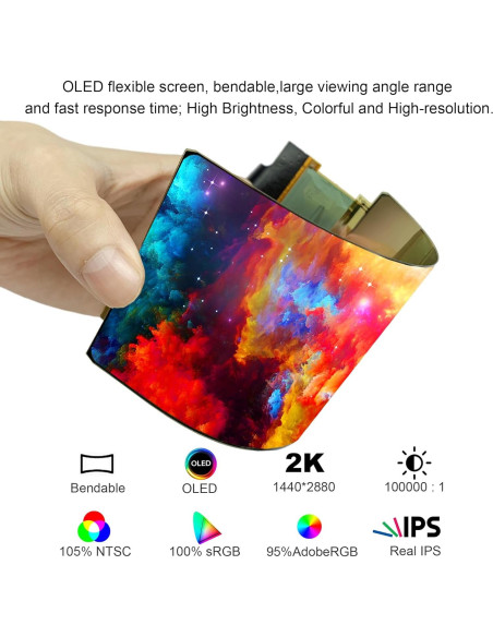 Pantalla OLED Flexible 6" Wisecoco 2K 1440x2880 HDMI Pantalla OLED Flexible 6" Wisecoco 2K 1440x2880 HDMI