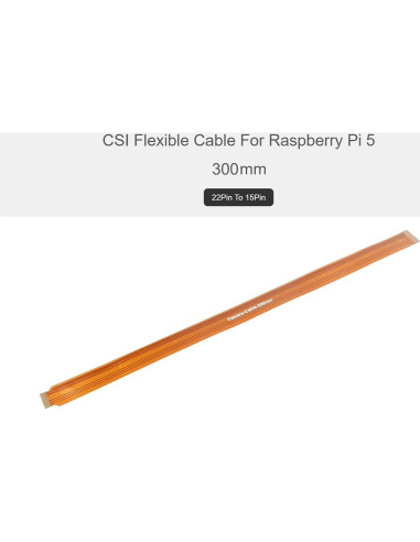 Cable flexible CSI FPC Waveshare para Raspberry Pi 5 300mm