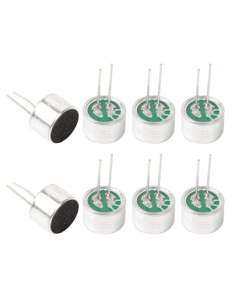 Micrófono de Condensador Electret uxcell 8 Pcs 85dB 10x7mm Micrófono de Condensador Electret uxcell 8 Pcs 85dB 10x7mm