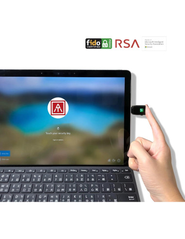 ATKey.Pro - Llave de Seguridad FIDO2 USB-A, Huella Digital