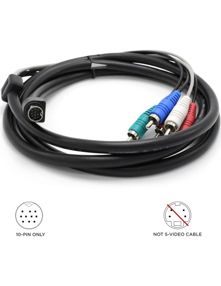 Cable de Audio y Video Componente 10 Pines THE CIMPLE CO 1.83m Cable de Audio y Video Componente 10 Pines THE CIMPLE CO 1.83m