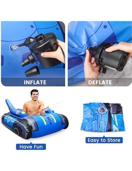 Bomba de Aire Eléctrica InflateBeasts 130W 3 Boquillas Bomba de Aire Eléctrica InflateBeasts 130W 3 Boquillas