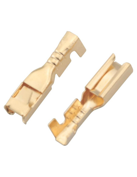 Conector de cable hembra 2.8mm con resorte latón 100pcs Conector de cable hembra 2.8mm con resorte latón 100pcs