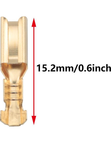 Conector de cable hembra 2.8mm con resorte latón 100pcs