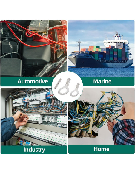 Set de 600 Terminales de Anillo No Aislados Riyhch 22-10 AWG Set de 600 Terminales de Anillo No Aislados Riyhch 22-10 AWG