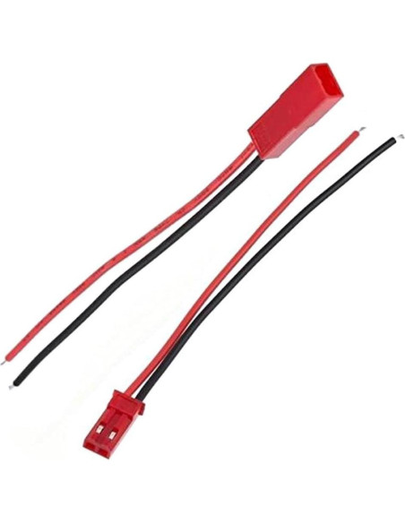 Conectores JST 2 Pines RGBZONE 20 Pares 100mm para LED Conectores JST 2 Pines RGBZONE 20 Pares 100mm para LED