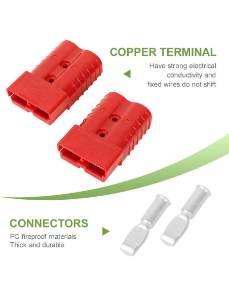 Conector de Batería 350A Dent-de-lion Rojo 2 PCS Conector de Batería 350A Dent-de-lion Rojo 2 PCS