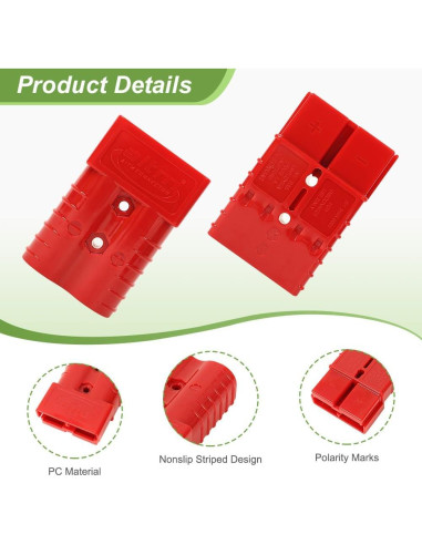 Conector de Batería 350A Dent-de-lion Rojo 2 PCS