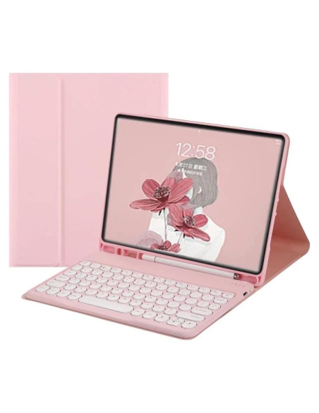 Funda Teclado Rosa para Kindle Fire HD 10 Plus 10.1" Funda Teclado Rosa para Kindle Fire HD 10 Plus 10.1"