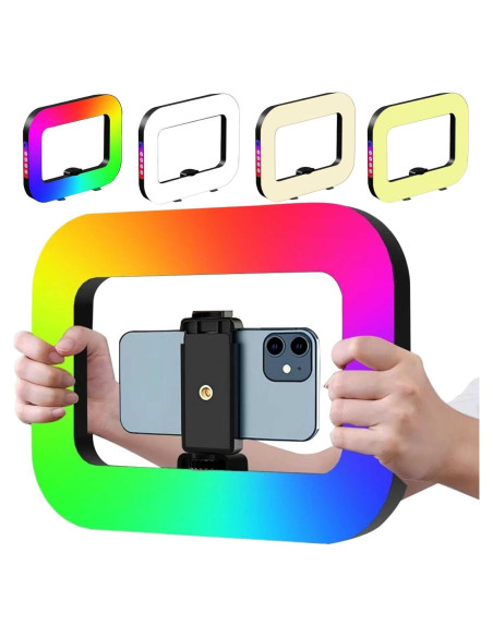 Rig de Video QYPENT YM200 RGB con Luz de Anillo LED 8000mAh Rig de Video QYPENT YM200 RGB con Luz de Anillo LED 8000mAh