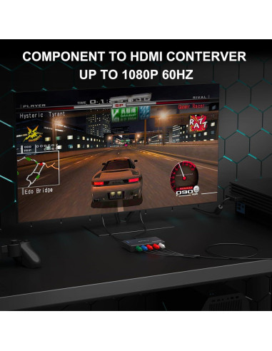 Convertidor de Componente a HDMI Portta PETRH 1080p 60Hz