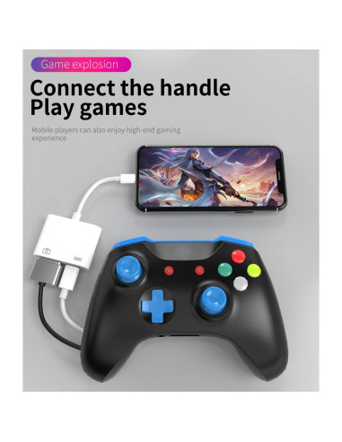 Adaptador Lightning a USB Aksenli para iPhone y iPad