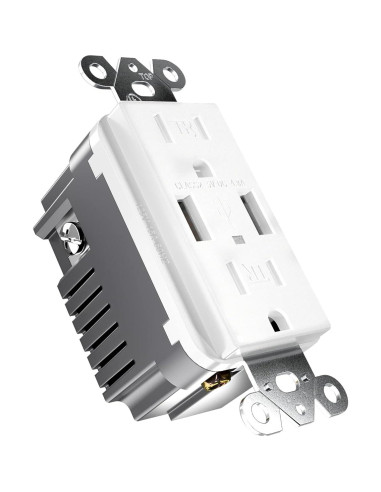 Enchufe de pared USB 4.8A EverElectrix Blanco 15A