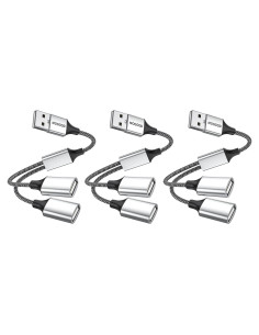 Adaptador USB 2.0 MOGOOD Hub Doble Puerto Plata 480 Mbps