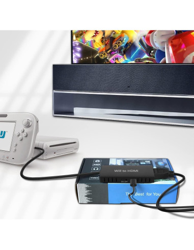 Adaptador HDMI para Nintendo Wii y Wii U Y.D.F 1080P