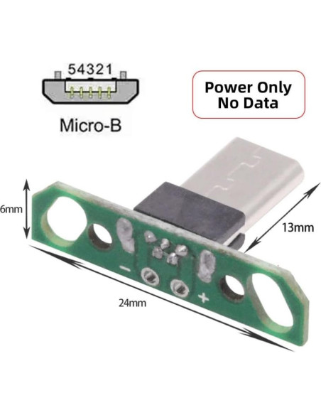 Conector USB 2.0 Macho Micro 2Pin CY para Soldadura - 5 Pack Conector USB 2.0 Macho Micro 2Pin CY para Soldadura - 5 Pack