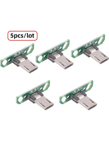 Conector USB 2.0 Macho Micro 2Pin CY para Soldadura - 5 Pack Conector USB 2.0 Macho Micro 2Pin CY para Soldadura - 5 Pack