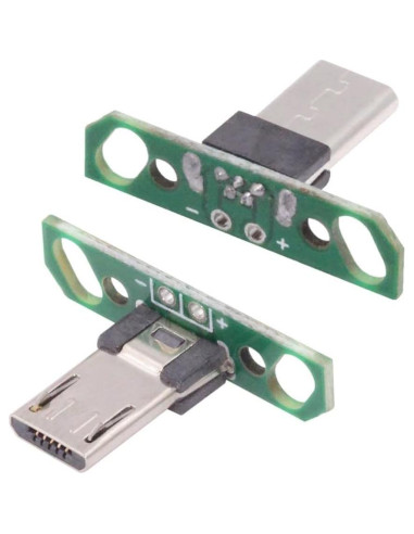 Conector USB 2.0 Macho Micro 2Pin CY para Soldadura - 5 Pack