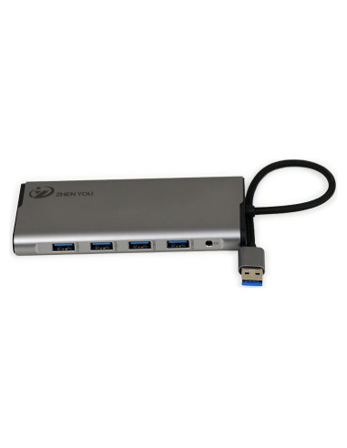 Adaptador USB A a HDMI + 4 Puertos USB 3.0 ZYHB03