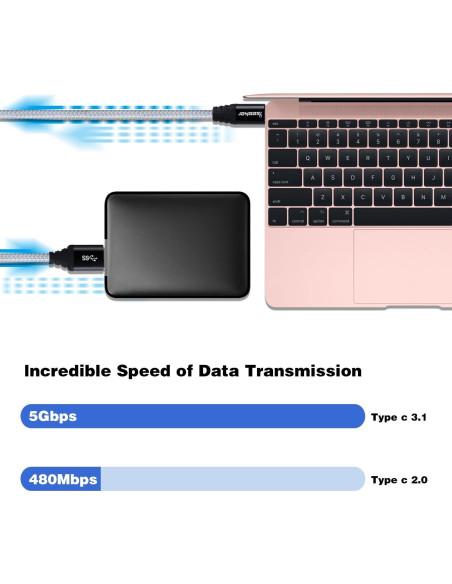 Cable USB 3.0 Tipo-C a Micro-B iSeekerKit 30.48 cm Cable USB 3.0 Tipo-C a Micro-B iSeekerKit 30.48 cm