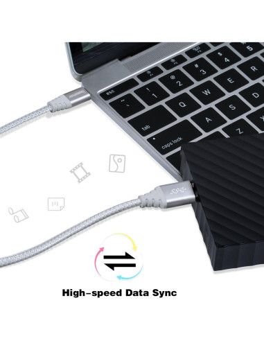 Cable USB 3.0 Tipo-C a Micro-B iSeekerKit 30.48 cm