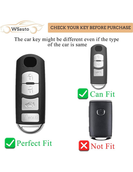Funda de Llavero Mazda WSAuto Ysk2402 TPU 4 Botones Funda de Llavero Mazda WSAuto Ysk2402 TPU 4 Botones
