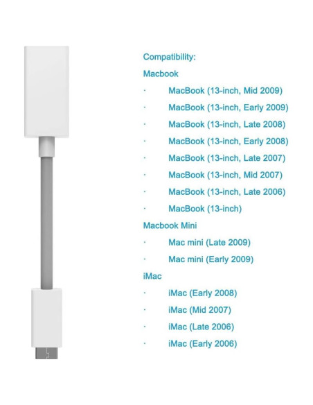 Adaptador Mini DVI a HDMI CMPLE 31.7g para MacBook Pro Adaptador Mini DVI a HDMI CMPLE 31.7g para MacBook Pro
