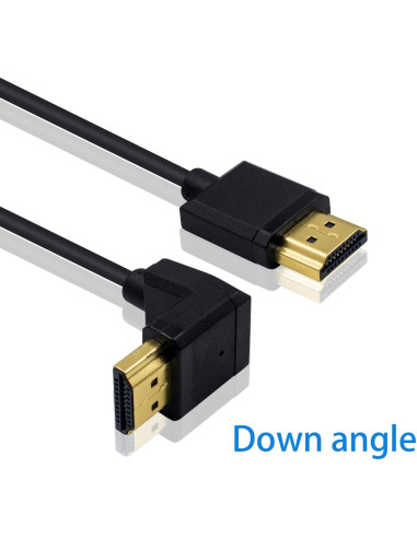 Cable HDMI Enrollado Duttek 1.2M 90 Grados Macho a Macho 4K