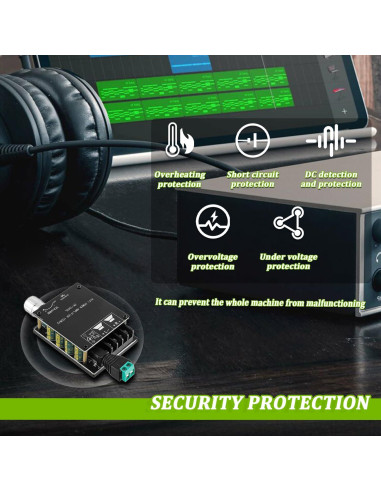 Amplificador Bluetooth 200W EPLZON ZK-1002L 5-24V 2CH