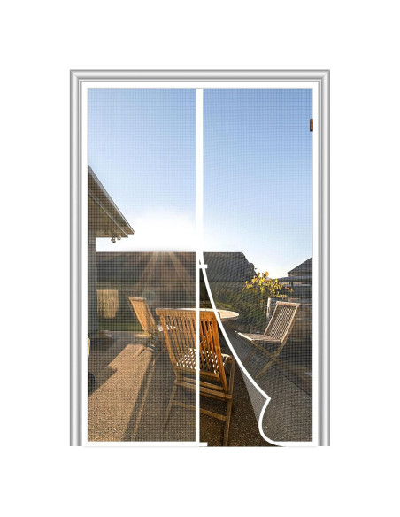 MAGZO Puerta de Pantalla Magnética 91 x 213 cm Blanca MAGZO Puerta de Pantalla Magnética 91 x 213 cm Blanca