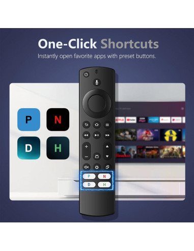 Control Remoto Reemplazo IDGPUW para Smart TV Insignia y Toshiba