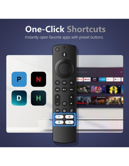 Control Remoto Reemplazo IDGPUW para Smart TV Insignia y Toshiba Control Remoto Reemplazo IDGPUW para Smart TV Insignia y Toshiba