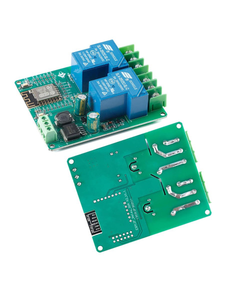 Módulo de Relé 5V 30A JESSINIE ESP8266 2 Canales DC7-28V Módulo de Relé 5V 30A JESSINIE ESP8266 2 Canales DC7-28V