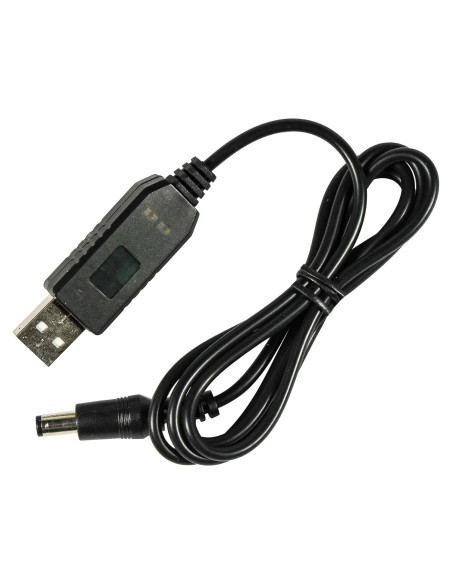 Cable Convertidor USB a 12V DC HQRP 2000mA 1.01m Cable Convertidor USB a 12V DC HQRP 2000mA 1.01m