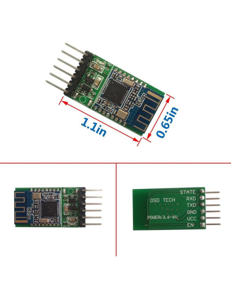 Módulo Bluetooth 4.0 DSD TECH HM-11 6 pines para iOS Módulo Bluetooth 4.0 DSD TECH HM-11 6 pines para iOS