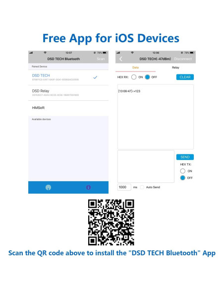 Módulo Bluetooth 4.0 DSD TECH HM-11 6 pines para iOS Módulo Bluetooth 4.0 DSD TECH HM-11 6 pines para iOS