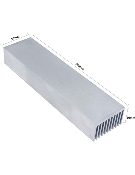 Disipador de Calor de Aluminio 200x50x30mm Jeteokar Disipador de Calor de Aluminio 200x50x30mm Jeteokar