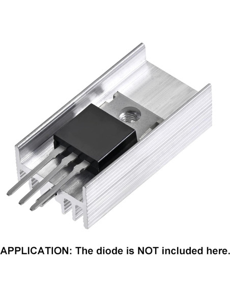 Disipador de Aluminio TO-220 uxcell 30x15x10mm 10pcs Disipador de Aluminio TO-220 uxcell 30x15x10mm 10pcs
