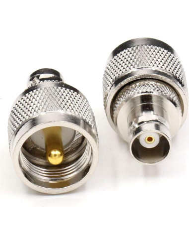 Adaptadores Coaxiales UHF Macho a BNC Hembra ANHAN - 2 Piezas