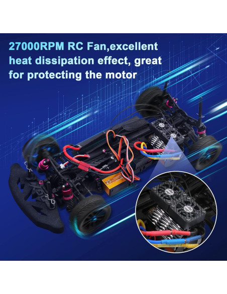 Ventiladores de Enfriamiento RC 30mm ARRAROWN con Disipador Ventiladores de Enfriamiento RC 30mm ARRAROWN con Disipador