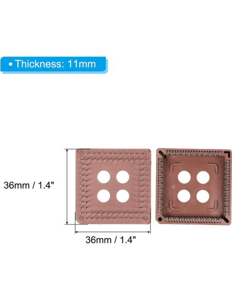 Zócalo IC PLCC84P PATIKIL 84 Pines 2.54mm Montaje PCB - 4 Piezas Zócalo IC PLCC84P PATIKIL 84 Pines 2.54mm Montaje PCB - 4 Piezas