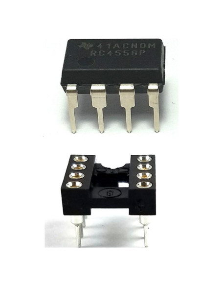 Amplificador Operacional Doble RC4558P TI 8 Pines - Paquete de 5 Amplificador Operacional Doble RC4558P TI 8 Pines - Paquete de 5