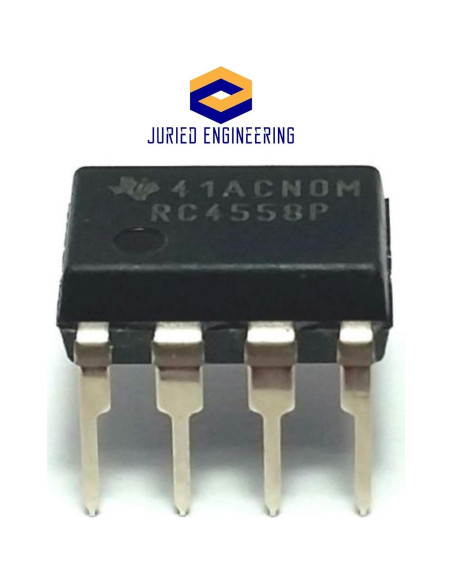 Amplificador Operacional Doble RC4558P TI 8 Pines - Paquete de 5 Amplificador Operacional Doble RC4558P TI 8 Pines - Paquete de 5