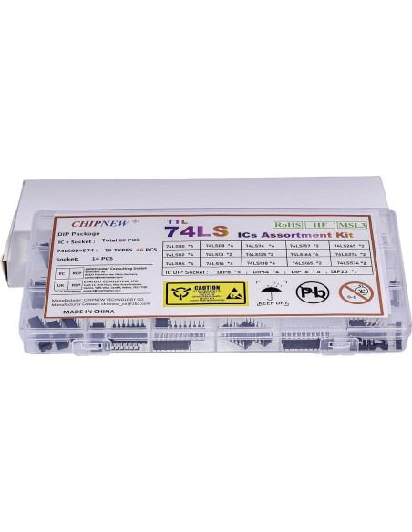 Kit 60Pcs IC Lógicos Schottky TTL SN74LSxx CHIPNEW Kit 60Pcs IC Lógicos Schottky TTL SN74LSxx CHIPNEW