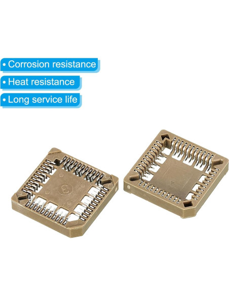 Zócalo IC PLCC44P PATIKIL 44 Pines 1.26mm para PCB - Paquete de 2 Zócalo IC PLCC44P PATIKIL 44 Pines 1.26mm para PCB - Paquete de 2