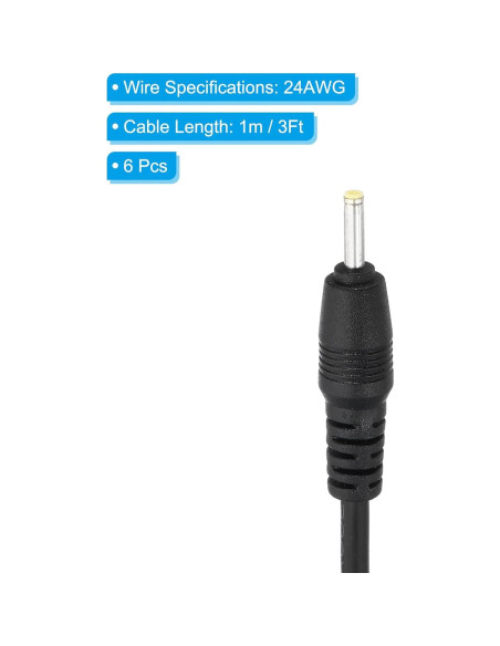 Cable de Alimentación USB a DC 2.5x0.7mm PATIKIL - 6 Piezas Cable de Alimentación USB a DC 2.5x0.7mm PATIKIL - 6 Piezas