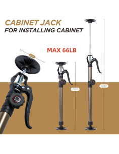 Gato de Gabinete MANQO MA-50-115-BRN-2 Ajustable 60kg 2