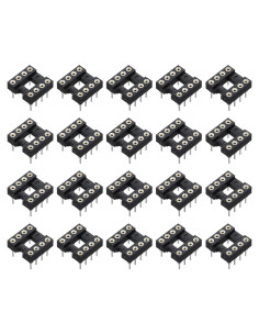 Adaptador de Zócalo DIP IC 8 Pines MECCANIXITY 30 Pcs 2.54mm
