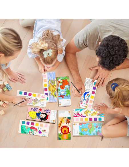 Set de Pintura de Acuarela ZHOC para Niños 4 Temas 19x8cm Set de Pintura de Acuarela ZHOC para Niños 4 Temas 19x8cm